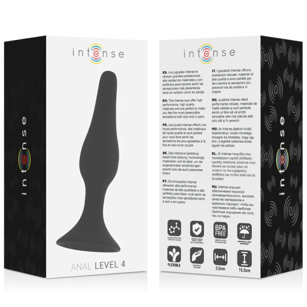 Intense Anal Toys Anaalplug Anaal Niveau 4 15,5 cm zwart