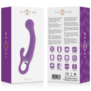 Intense High Tech Naila Siliconen Vibrator met Clitoris Stimulator Intense High Tech Naila Siliconen Vibrator met Clitoris Stimulator - Afbeelding 6