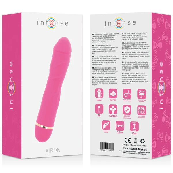 Intense High Tech Vibrator Airon 20 Snelheden Siliconen Roze Intense High Tech Vibrator Airon 20 Snelheden Siliconen Roze