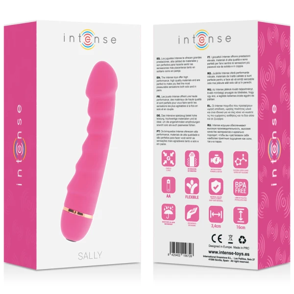 Intense High Tech G-Punkt Vibrator Sally met 20 snelheden, siliconen, roze