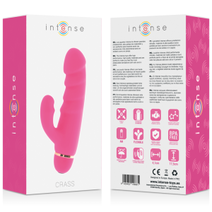 Intense High Tech Krases Vibrator met Clitorisstimulator, 20 standen, siliconen, roze Intense High Tech Krases Vibrator met Clitorisstimulator, 20 standen, siliconen, roze - Afbeelding 6