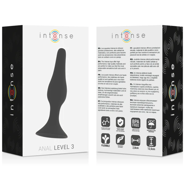 Intense Anal Toys Anaalplug Anaal Niveau 3 12,5 cm Zwart Intense Anal Toys Anaalplug Anaal Niveau 3 12,5 cm Zwart