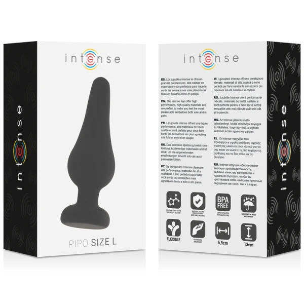Intense Anal Toys Anaalplug Pipo L van zwart siliconen