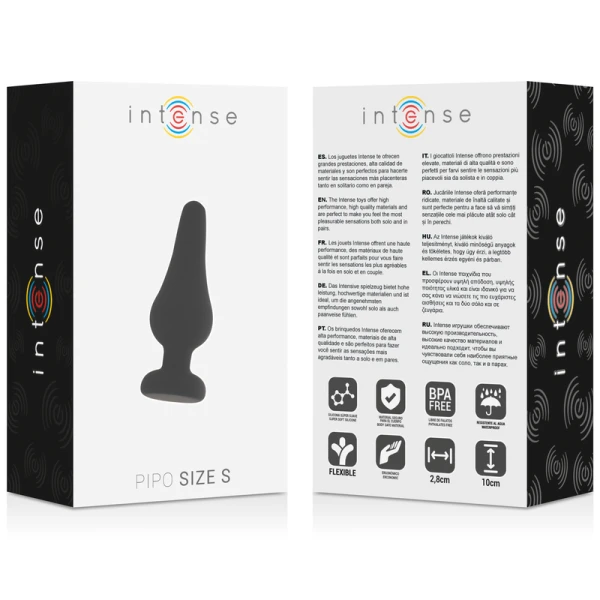 Intense Anal Toys Analplug Pipo S aus seidigem Silikon 9,8 cm