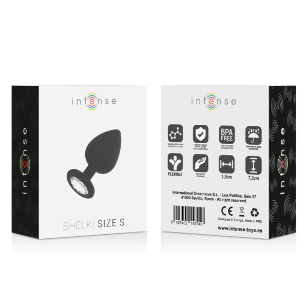 Intense Anal Toys Silikon-Analplug Shelki S Plug Schwarz 2,8 x 7,2 cm Intense Anal Toys Silikon-Analplug Shelki S Plug Schwarz 2,8 x 7,2 cm