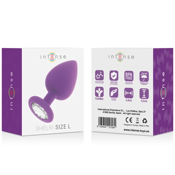 Intense Anal Toys Anaalplug Shelki L van siliconen, lila