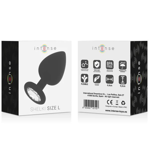 Intense Anal Toys Silicone Analplug Shelki L zwart