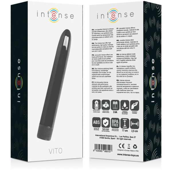 Intense FUN Toys Auflegevibrator Vito Schwarz 17 cm