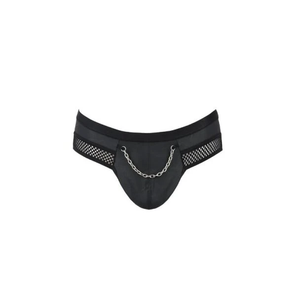 Passion MEN Open Slip TOM in het zwart S/M