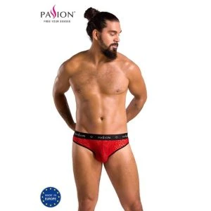 Passion MEN Slip Mike in Red Size S/M made of Polyester Blend