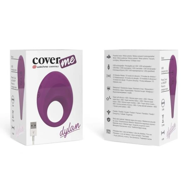Coverme Dylan Oplaadbare Penisring met Clitorisstimulator en Watchme-afstandsbediening