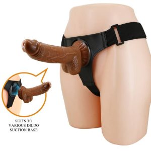 Harness Collection Strap-On-Hose met Dildo Michael, lichtbruin Harness Collection Strap-On-Hose met Dildo Michael, lichtbruin - Afbeelding 2