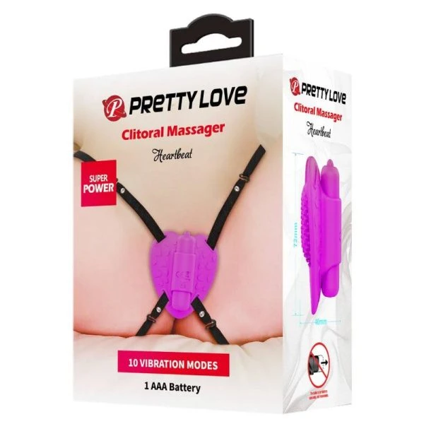 FUN Toys Pretty Love Heartbeat Klitoris-Vibrator met 10 standen paars