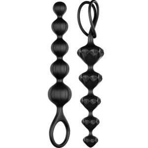 Satisfyer Love Beads Anaalplugset voor beginners, zwart