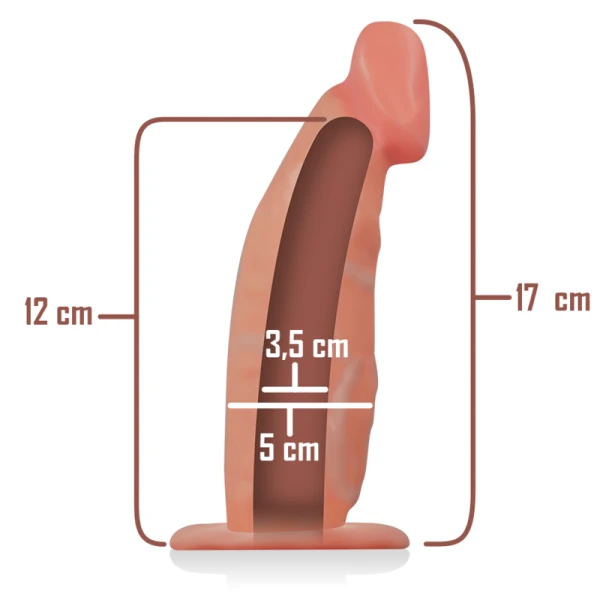 Intense FOR HIM Hohlgeschirr mit Dildo 18 x 3,5 cm