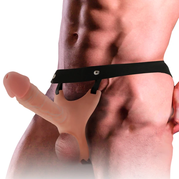 Intense FOR HIM Hollow Strap-On with Silicone Dildo 16 x 3,5 cm
