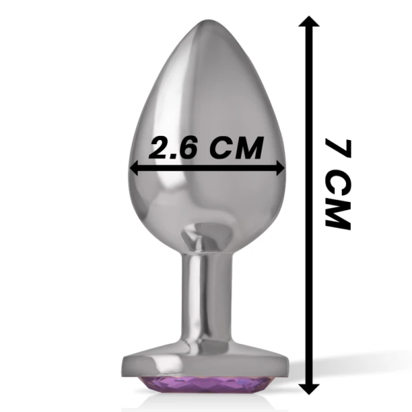Intense Anal Toys Analplug mit violettem Kristall, Größe S