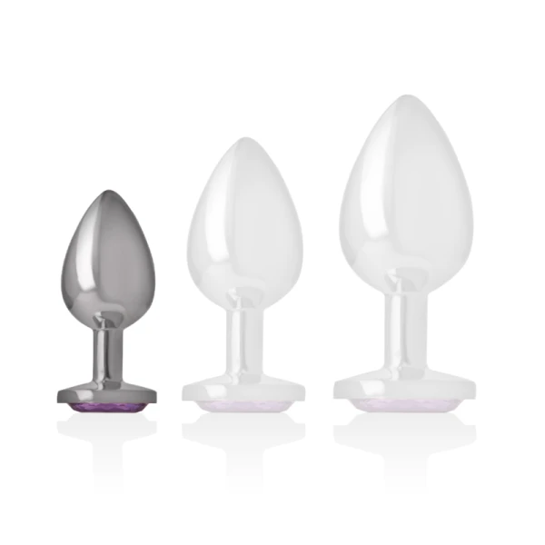 Intense Anal Toys Analplug mit violettem Kristall, Größe S