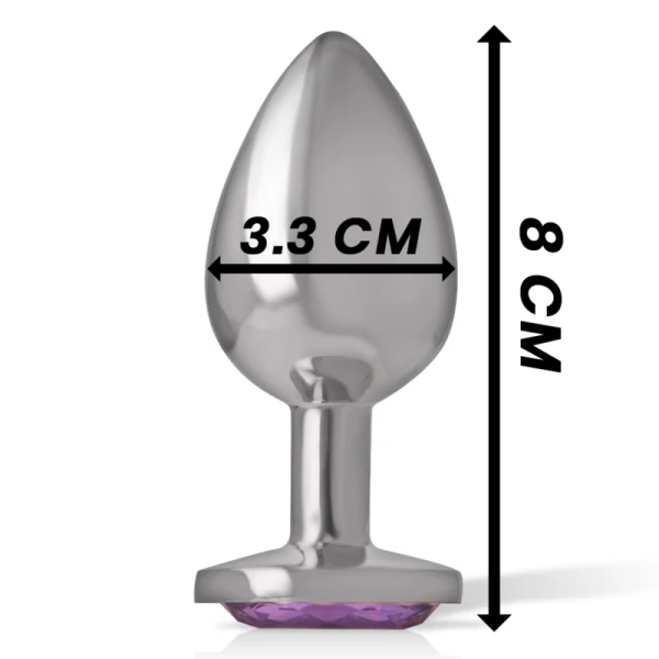 Intense Anal Toys Anaalplug met violette kristal, maat M Intense Anal Toys Anaalplug met violette kristal, maat M