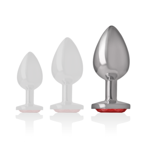 Intense Analplug aus Aluminium mit rotem Kristall, Größe L Intense Analplug aus Aluminium mit rotem Kristall, Größe L – Bild 5