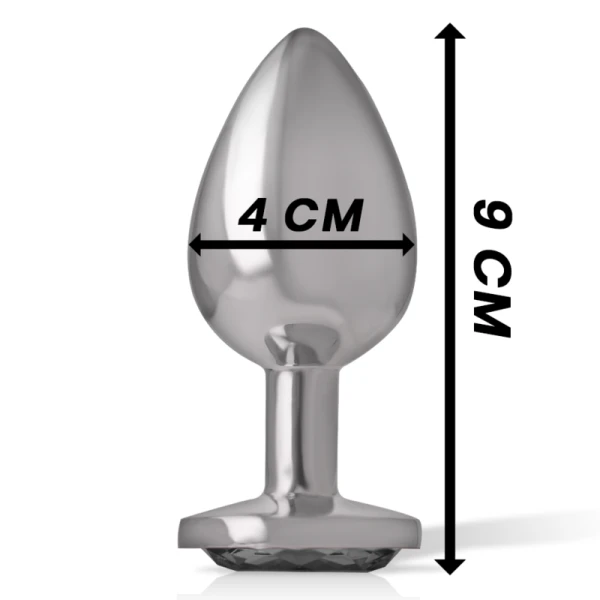 Intense Analplug mit Diamant-Juwel aus Metall, Größe L