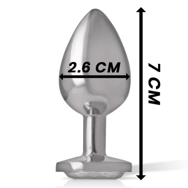 Intense Anal Toys Analplug mit silbernem Kristall, Größe S