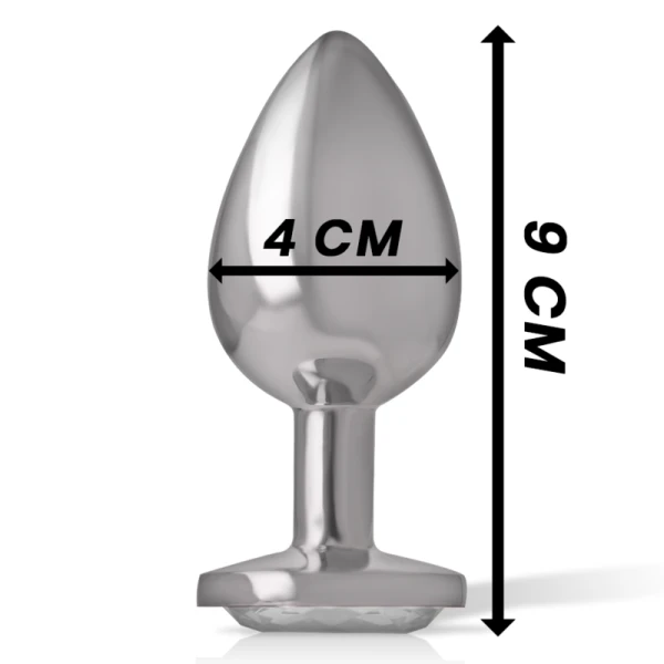 Intense Anal Toys Anaalplug met glanzende steen, L 9x4 cm Intense Anal Toys Anaalplug met glanzende steen, L 9x4 cm