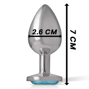 Intense Analplug mit blauem Kristall aus Aluminium Größe S Intense Analplug mit blauem Kristall aus Aluminium Größe S – Bild 4