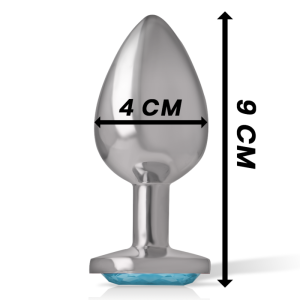 Intense Analplug aus Aluminium mit blauem Kristall, Größe L Intense Analplug aus Aluminium mit blauem Kristall, Größe L – Bild 4