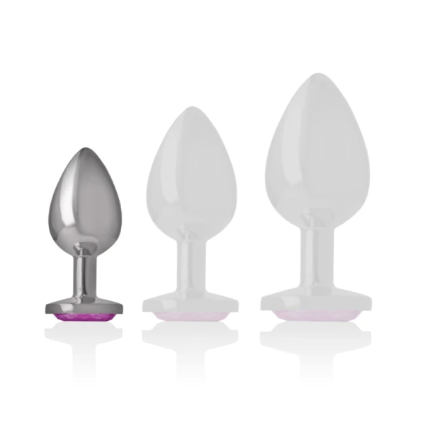 Intense anaalplug met roze kristal, maat S