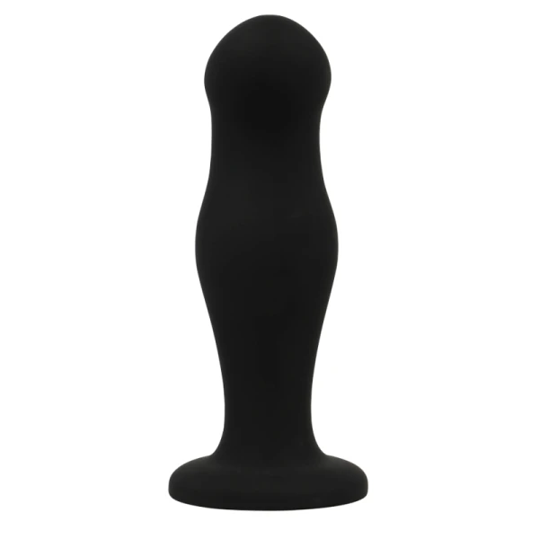 Black&silver Sean Plug Anaalstimulator van siliconen, zwart