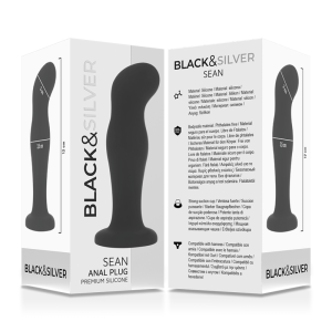 Black&silver Sean Plug Anaalstimulator van siliconen, zwart Black&silver Sean Plug Anaalstimulator van siliconen, zwart - Afbeelding 6