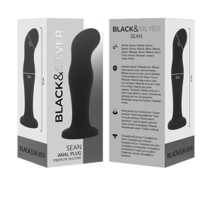 Black&silver Sean Plug Anaalstimulator van siliconen, zwart Black&silver Sean Plug Anaalstimulator van siliconen, zwart - Afbeelding 5