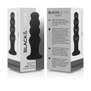 Black&silver siliconen anaalplug Scott met noppenstructuur 12,5 cm Black&silver siliconen anaalplug Scott met noppenstructuur 12,5 cm - Afbeelding 6