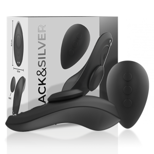 Black&silver siliconen slipvibrator oplaadbaar zwart Black&silver siliconen slipvibrator oplaadbaar zwart - Afbeelding 2