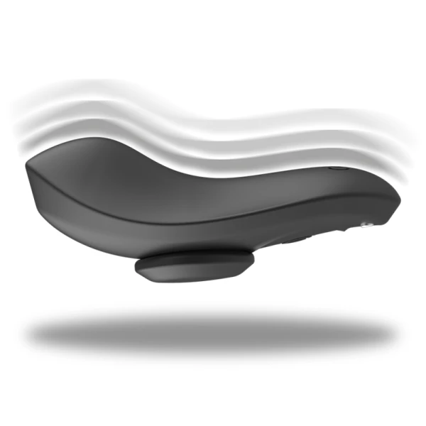 Black&silver siliconen slipvibrator oplaadbaar zwart