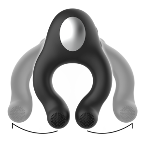 Black&silver Vibratorring mit 3 Motoren, wiederaufladbar, schwarz Black&silver Vibratorring mit 3 Motoren, wiederaufladbar, schwarz – Bild 4