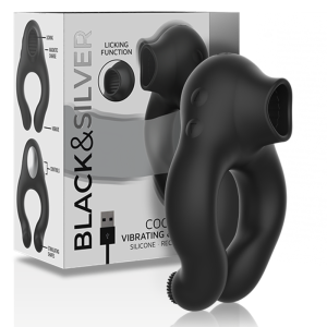 Black&silver Vibratorring mit 3 Motoren, wiederaufladbar, schwarz Black&silver Vibratorring mit 3 Motoren, wiederaufladbar, schwarz – Bild 2