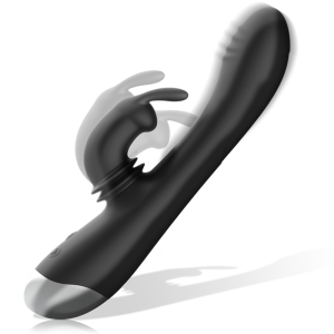 Black&silver Adam Vibrator met clitorisstimulator, siliconen, zwart Black&silver Adam Vibrator met clitorisstimulator, siliconen, zwart - Afbeelding 3
