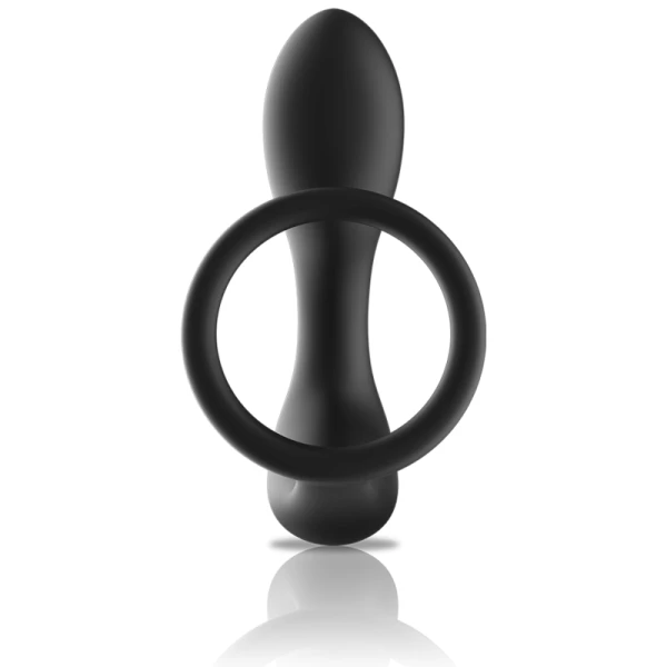 Black&silver Anale massager met afstandsbediening, oplaadbaar, siliconen zwart