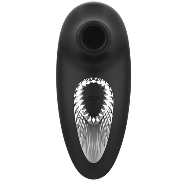 Black&silver Drake Deluxe Zuigvibrator Clitorisstimulator Silicone zwart Black&silver Drake Deluxe Zuigvibrator Clitorisstimulator Silicone zwart