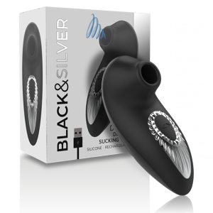 Black&silver Drake Deluxe Zuigvibrator Clitorisstimulator Silicone zwart Black&silver Drake Deluxe Zuigvibrator Clitorisstimulator Silicone zwart - Afbeelding 1