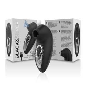 Black&silver Drake Deluxe Zuigvibrator Clitorisstimulator Silicone zwart Black&silver Drake Deluxe Zuigvibrator Clitorisstimulator Silicone zwart - Afbeelding 5