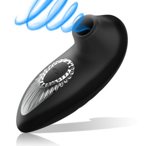 Black&silver Drake Deluxe Zuigvibrator Clitorisstimulator Silicone zwart Black&silver Drake Deluxe Zuigvibrator Clitorisstimulator Silicone zwart - Afbeelding 3