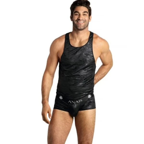 img_139431_c2b659df840332a9797b6a20b0252820_1.jpg Anais MEN Accesories mouwloze elektro top S met military-print