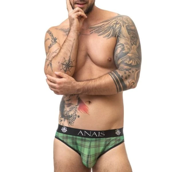 Anais MEN Slip & Thong Magic Slip S in Groen-Zwart