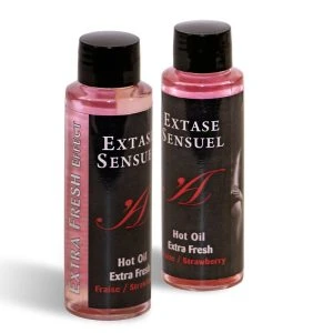 Extase Sensual Massageöl mit Extra Frischem Erdbeereffekt
