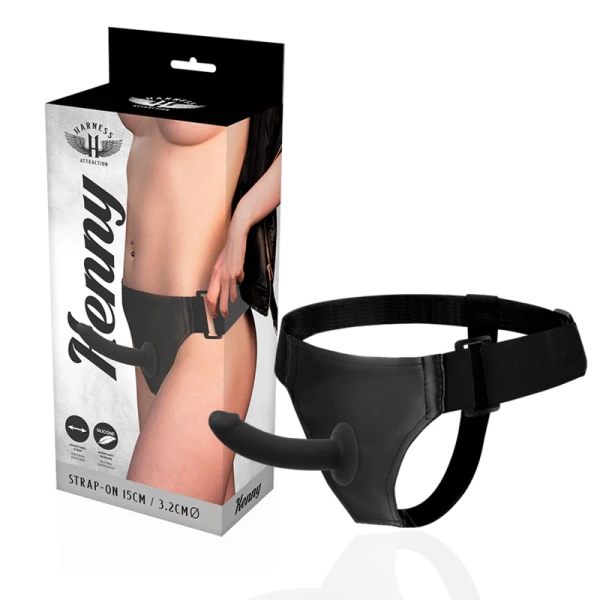 Harness Attraction Strap-On-Harnas met Kenny-Dildo 15 x 3,2 cm