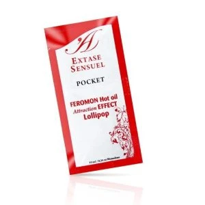Extase Sensual Massageolie met warmte-effect en feromonen Lollipop