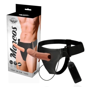 Harness Attraction Holle raam-penis met vibrator 15 x 5 cm